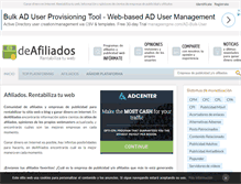 Tablet Screenshot of deafiliados.com